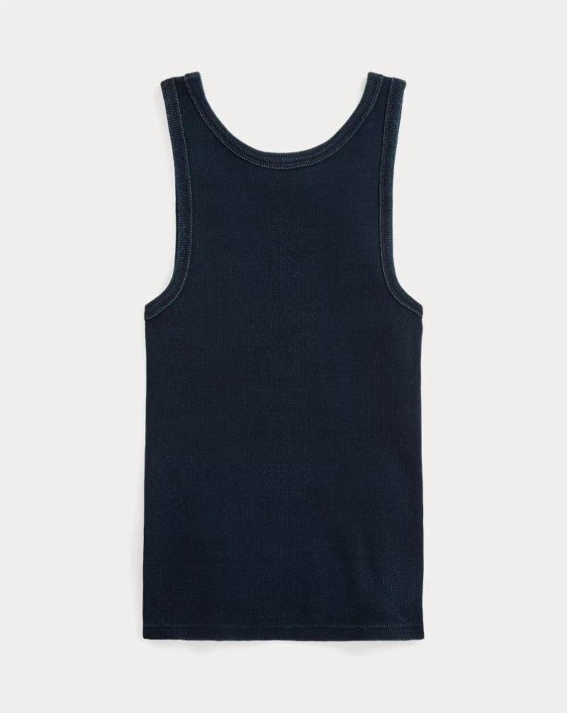 Stretch Cotton Ribbed Tank