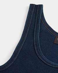 Stretch Cotton Ribbed Tank