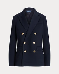 Double-Breasted Knit Blazer