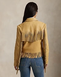 Fringe Waxed Leather Jacket