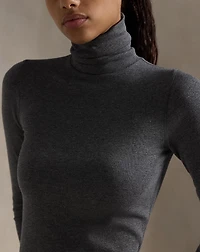 Stretch Ribbed Turtleneck