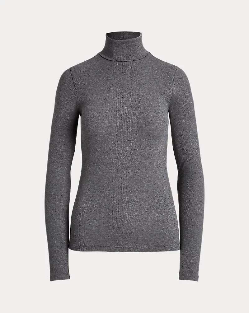 Stretch Ribbed Turtleneck