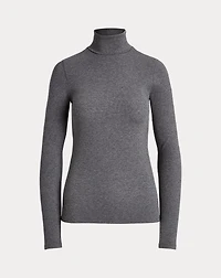 Stretch Ribbed Turtleneck