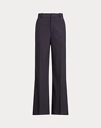 Stretch Wool Faille Wide-Leg Pant