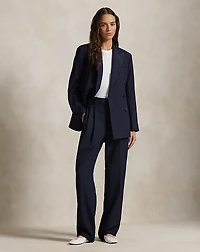 Wool Wide-Leg Tuxedo Pant