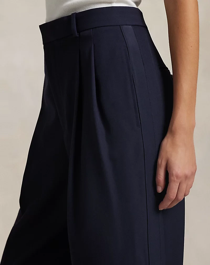 Wool Wide-Leg Tuxedo Pant