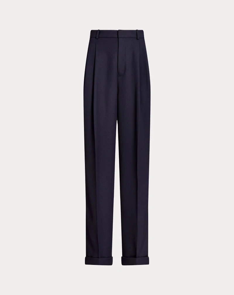 Wool Wide-Leg Tuxedo Pant