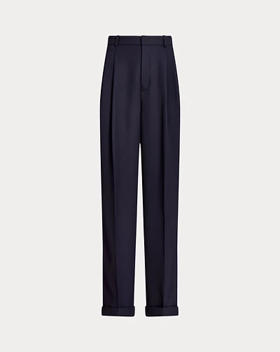 Wool Wide-Leg Tuxedo Pant