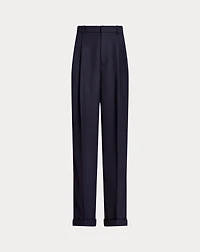 Wool Wide-Leg Tuxedo Pant