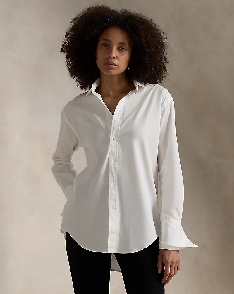 Extended-Cuff Cotton Shirt