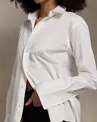 Extended-Cuff Cotton Shirt