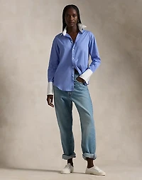 Extended-Cuff Cotton Shirt