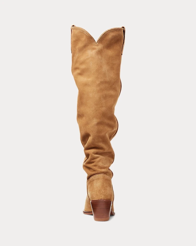 Suede Tall Western Boot