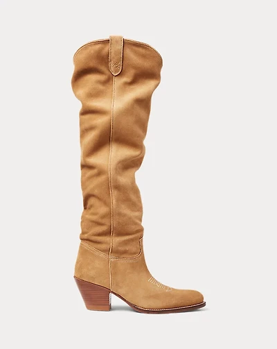 Suede Tall Western Boot