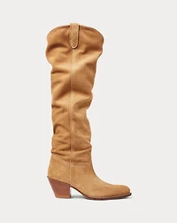 Suede Tall Western Boot