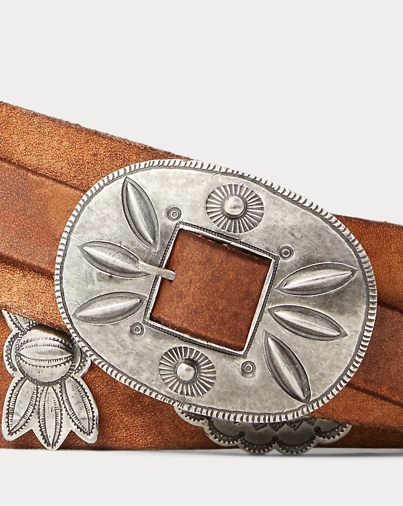 Leather Cast Concho Belt