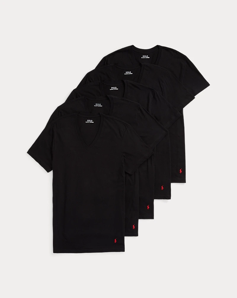 Classic Fit Wicking V-Neck 5-Pack