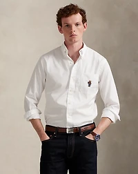 Custom Fit Polo Bear Poplin Shirt