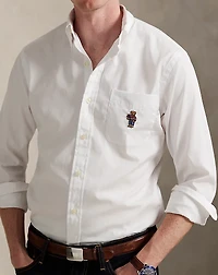 Custom Fit Polo Bear Poplin Shirt