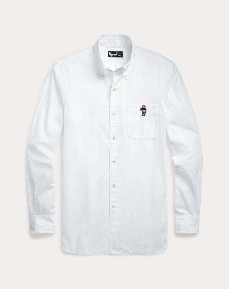 Custom Fit Polo Bear Poplin Shirt
