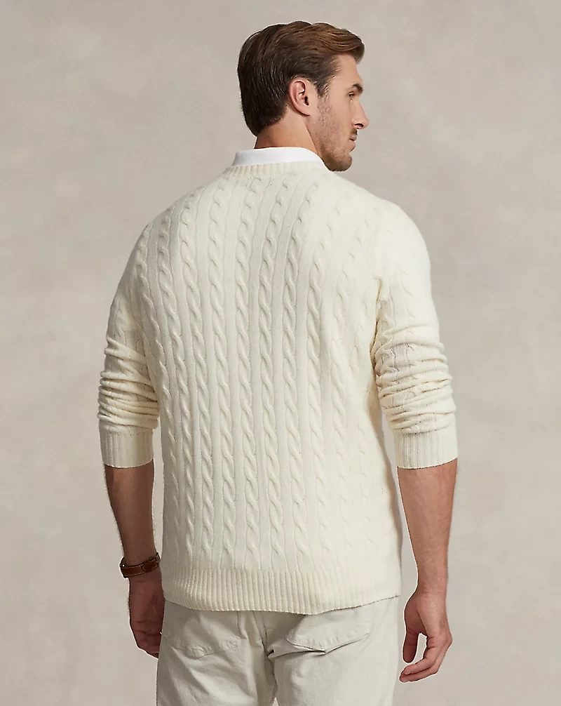 Cable-Knit Wool-Cashmere Sweater
