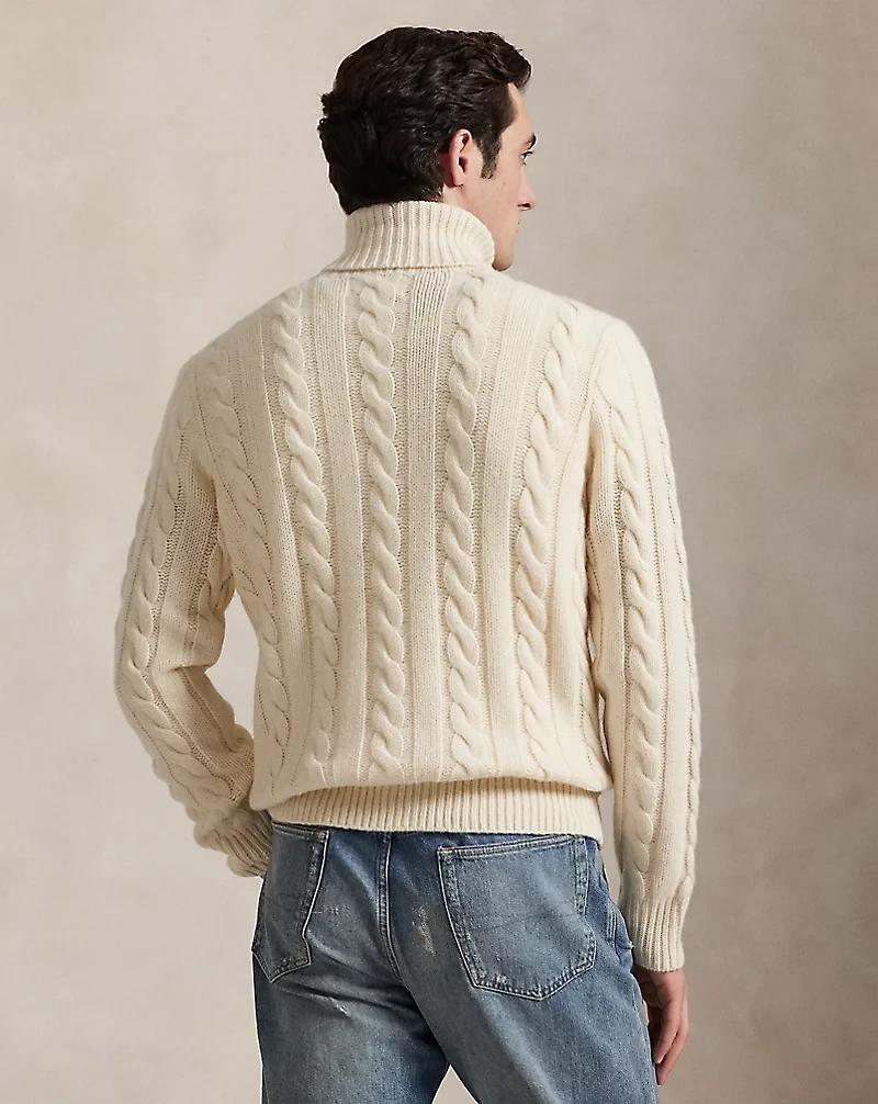 Cable-Knit Wool-Cashmere Sweater