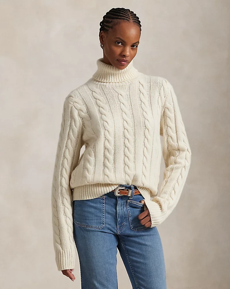 Cable-Knit Wool-Cashmere Sweater