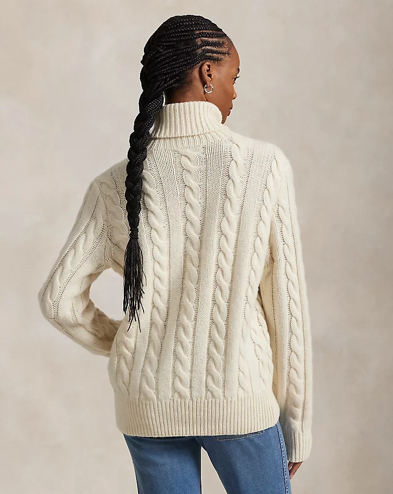 Cable-Knit Wool-Cashmere Sweater