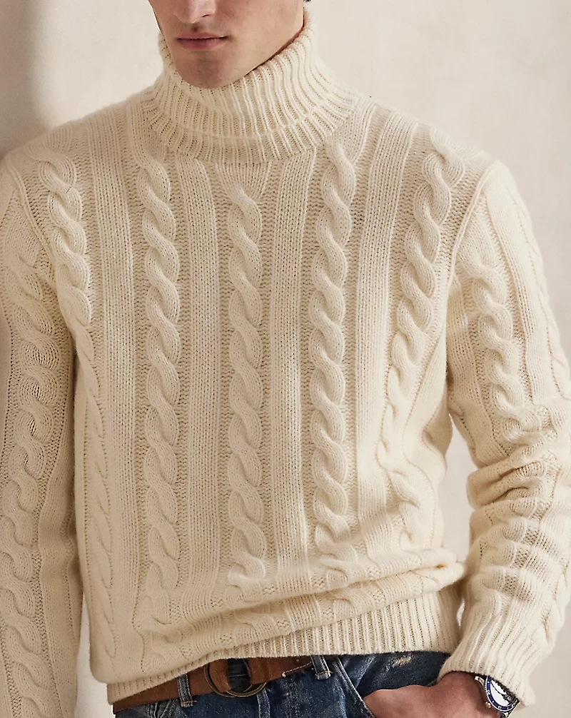 Cable-Knit Wool-Cashmere Sweater