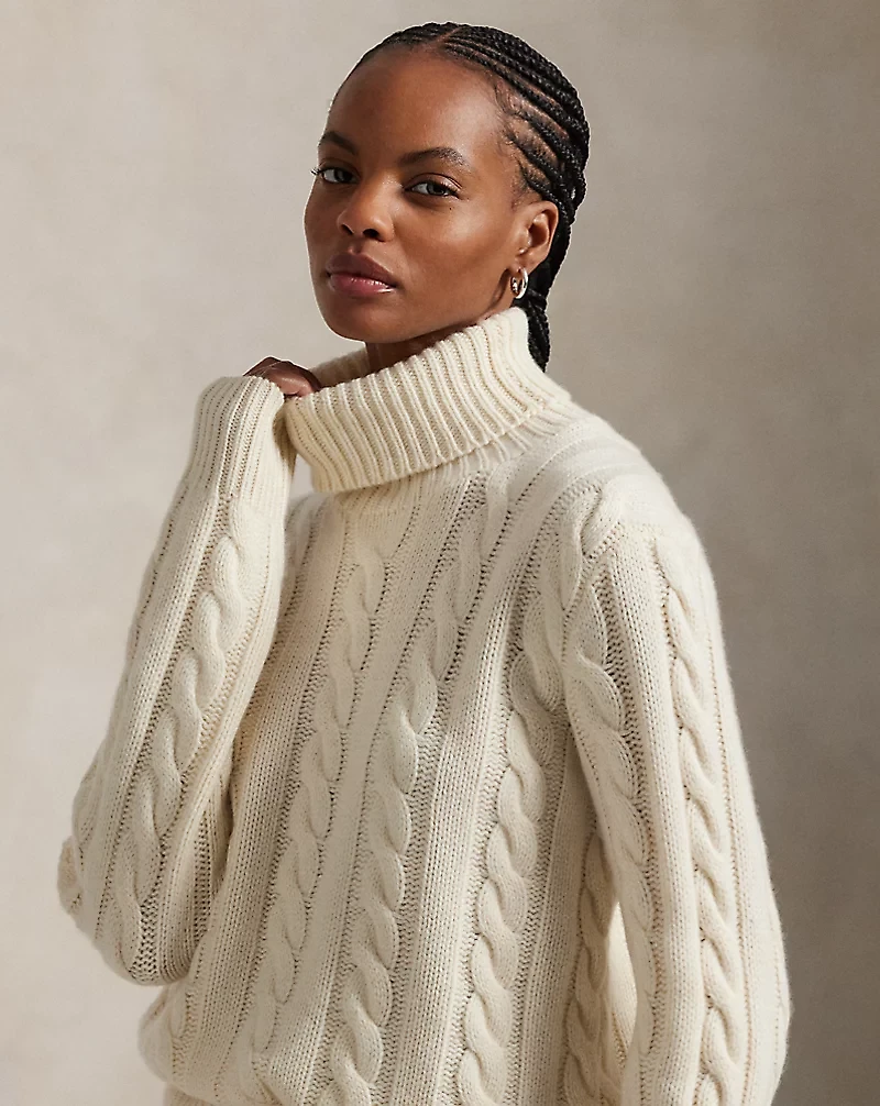 Cable-Knit Wool-Cashmere Sweater