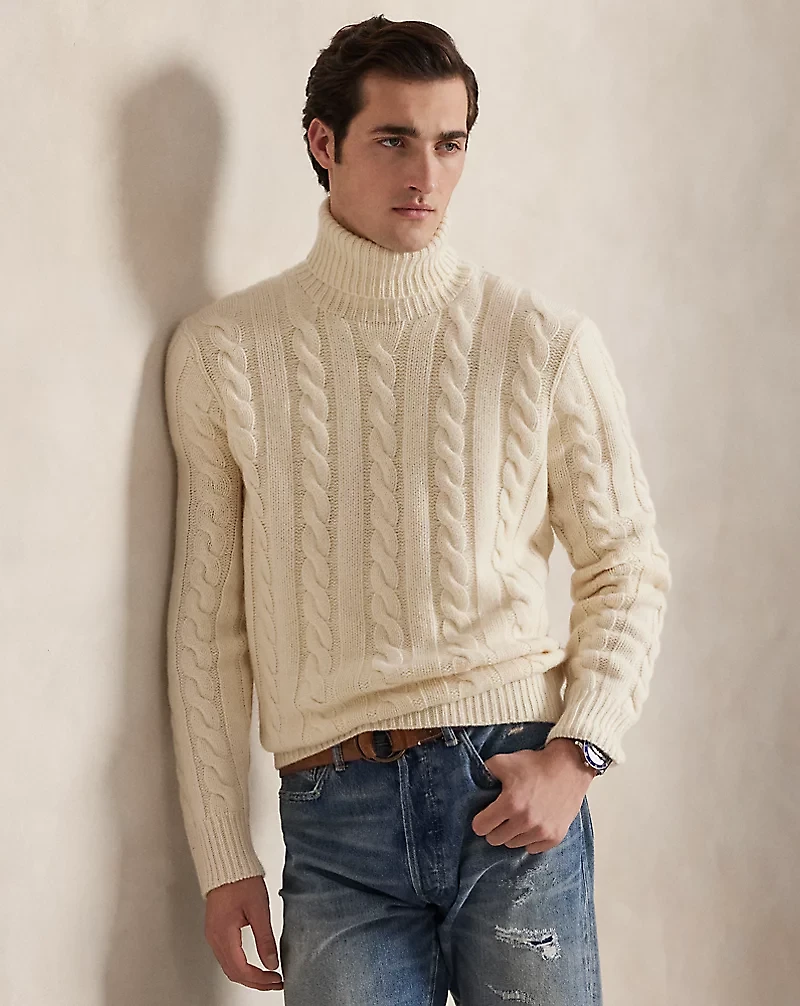 Cable-Knit Wool-Cashmere Sweater