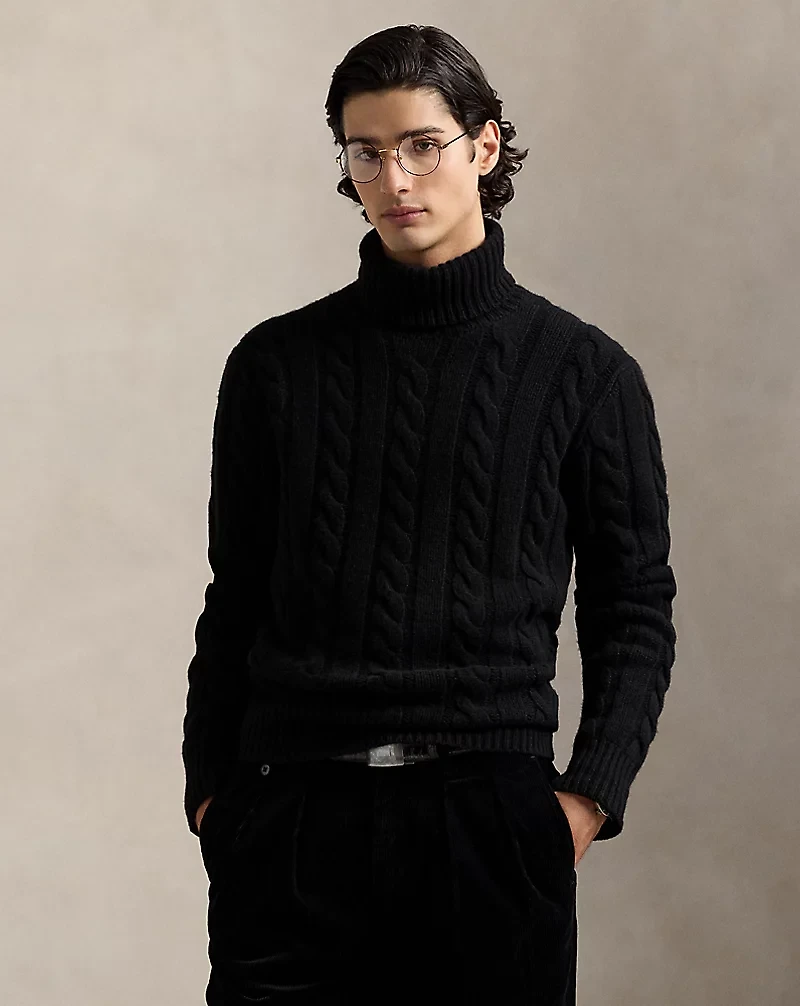 Cable-Knit Wool-Cashmere Sweater