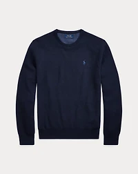 Mesh-Knit Cotton Crewneck Sweater