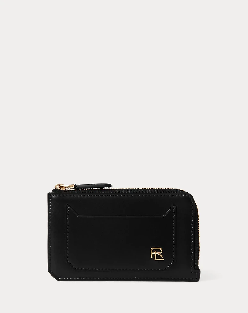 RL Box Calfskin Zip Card Case