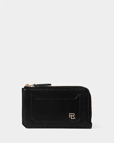 RL Box Calfskin Zip Card Case
