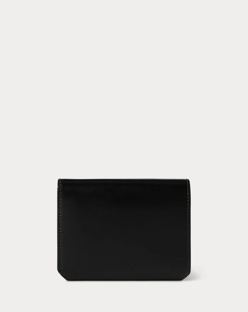 RL Box Calfskin Small Vertical Wallet