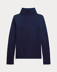 Ribbed Cotton-Blend Turtleneck