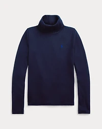 Ribbed Cotton-Blend Turtleneck