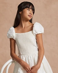 Smocked Mulberry Silk Dress