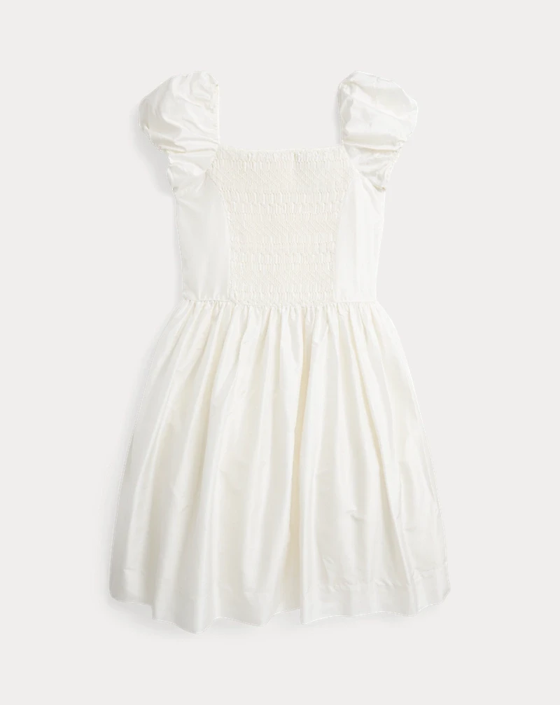 Smocked Mulberry Silk Dress