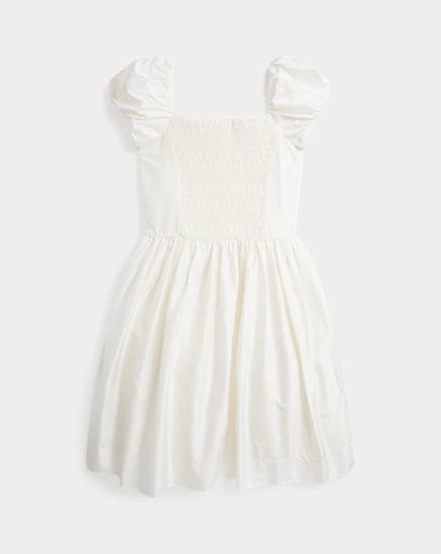 Smocked Mulberry Silk Dress