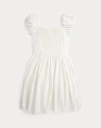 Smocked Mulberry Silk Dress
