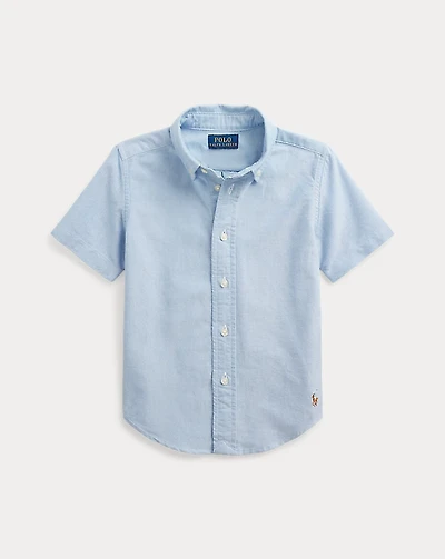 Cotton Oxford Short-Sleeve Uniform Shirt