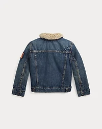 Teddy Fleece–Lined Denim Trucker Jacket