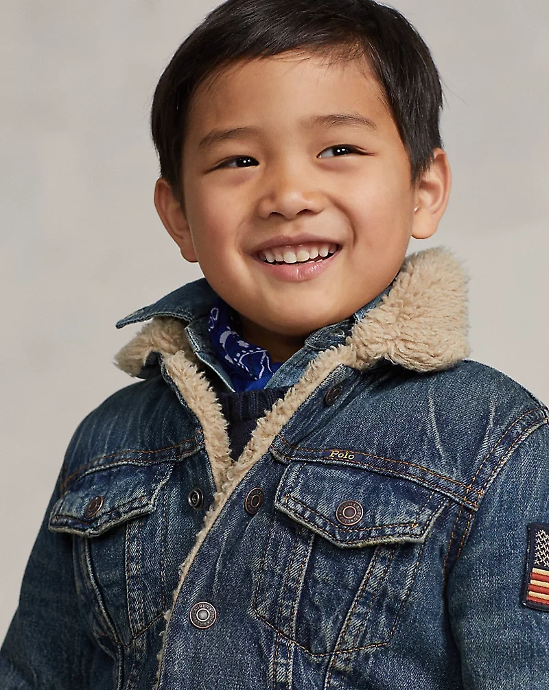 Teddy Fleece–Lined Denim Trucker Jacket
