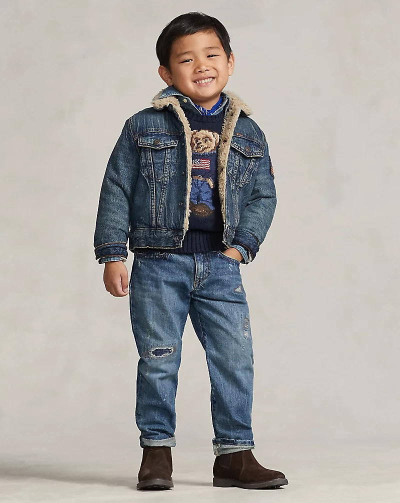 Teddy Fleece–Lined Denim Trucker Jacket