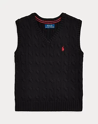 Cable-Knit Cotton Sweater Vest