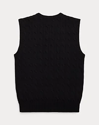 Cable-Knit Cotton Sweater Vest
