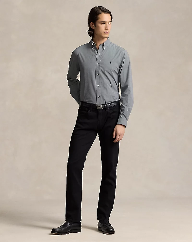 Classic Fit Check Stretch Poplin Shirt 