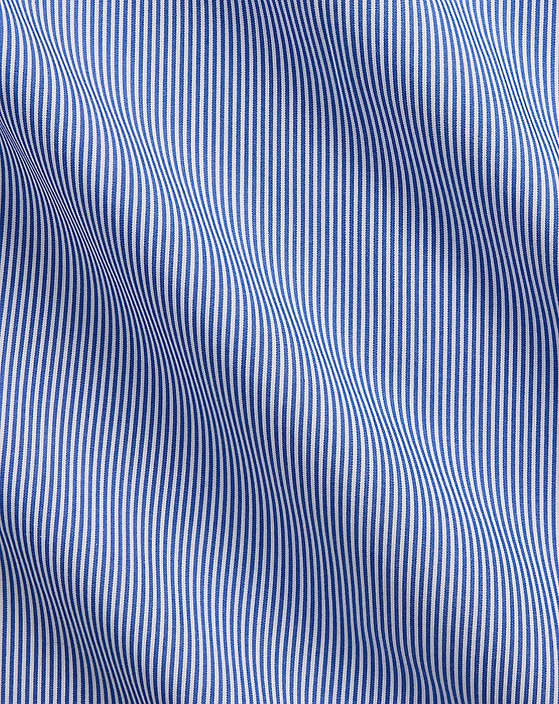Classic Fit Striped Stretch Poplin Shirt